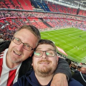 Bradley & Dad watching Sheffield United at Wembley - April 23