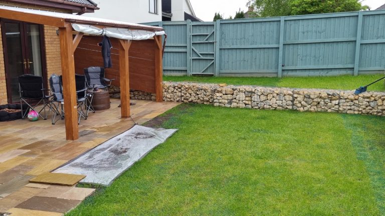 Completed GrassMesh Garden Transformation - Turf & Patio